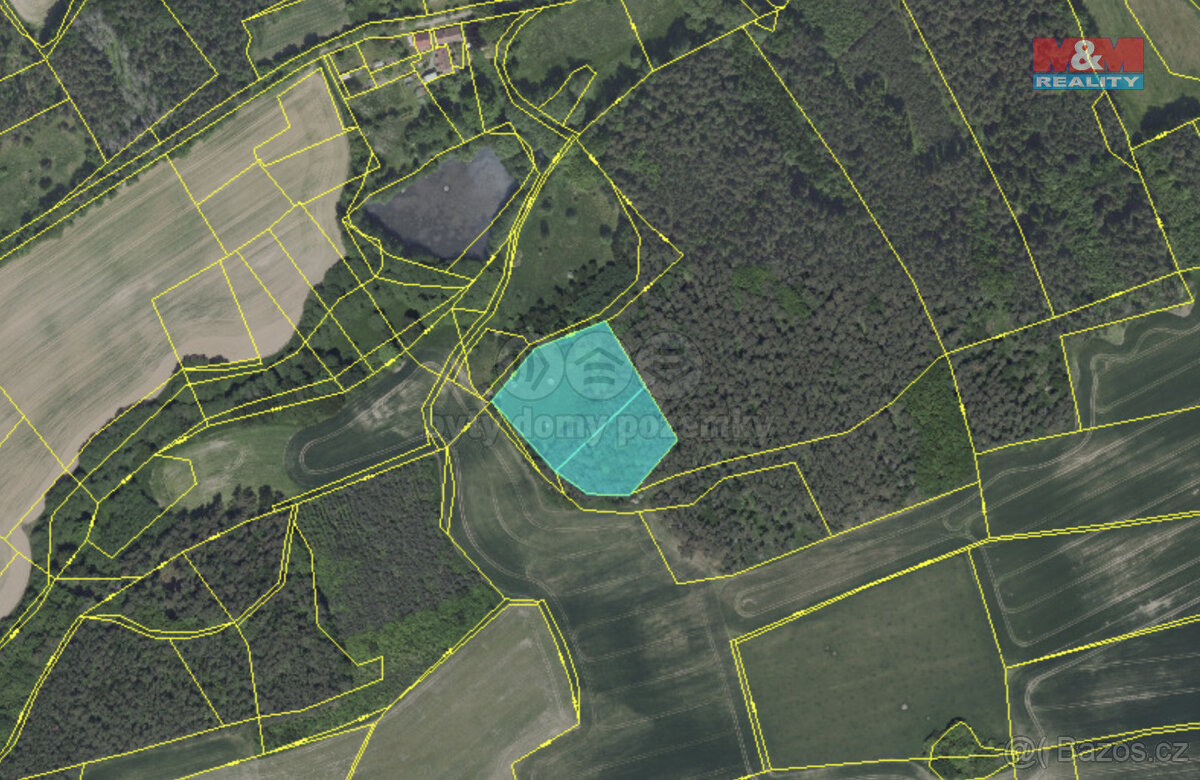 Prodej lesa a travního porostu 8354 m², Neveklov