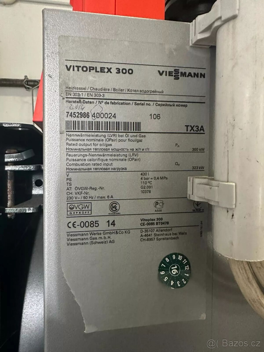 Viessmann olejový kondenzační kotel Vitoplex 300, 300 kW