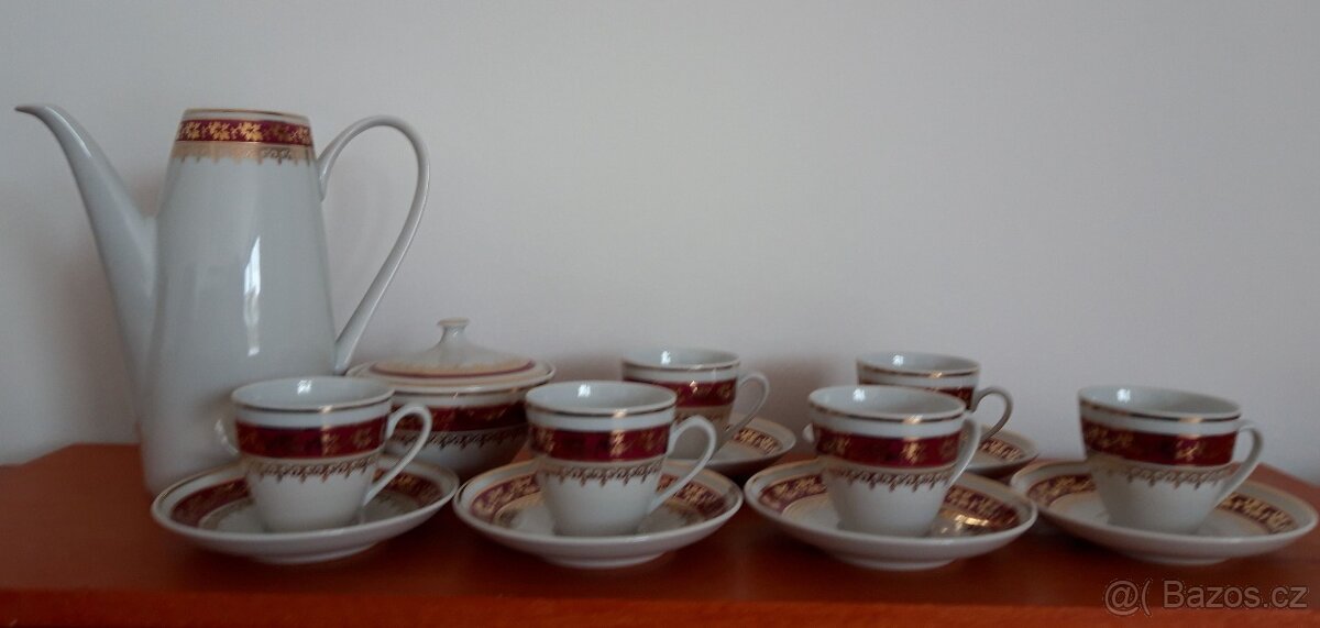 porcelánový čajový servis ze 70-tých let Bohemia-Brigitta