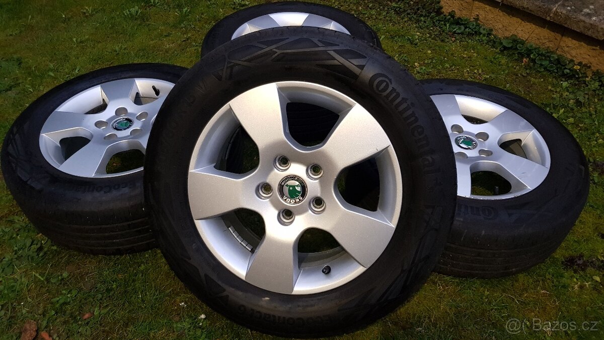 Originální kola 6,5Jx15 ET50, 5x112 škoda, VW, seat, audi