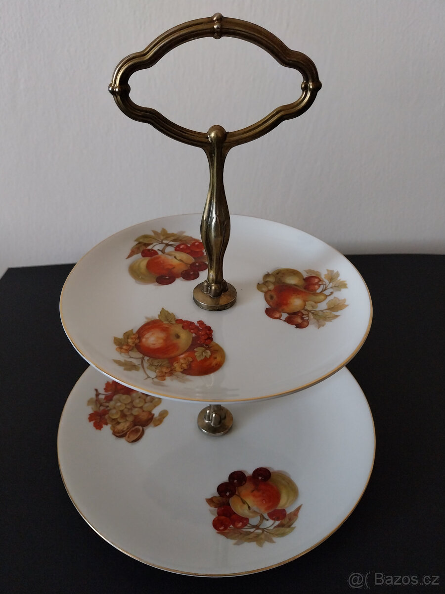 Patrový podnos na čajové pečivo ze 70tých let