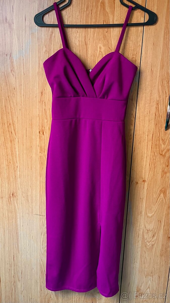 Společenské koktejlové šaty s rozparkem - WAL G