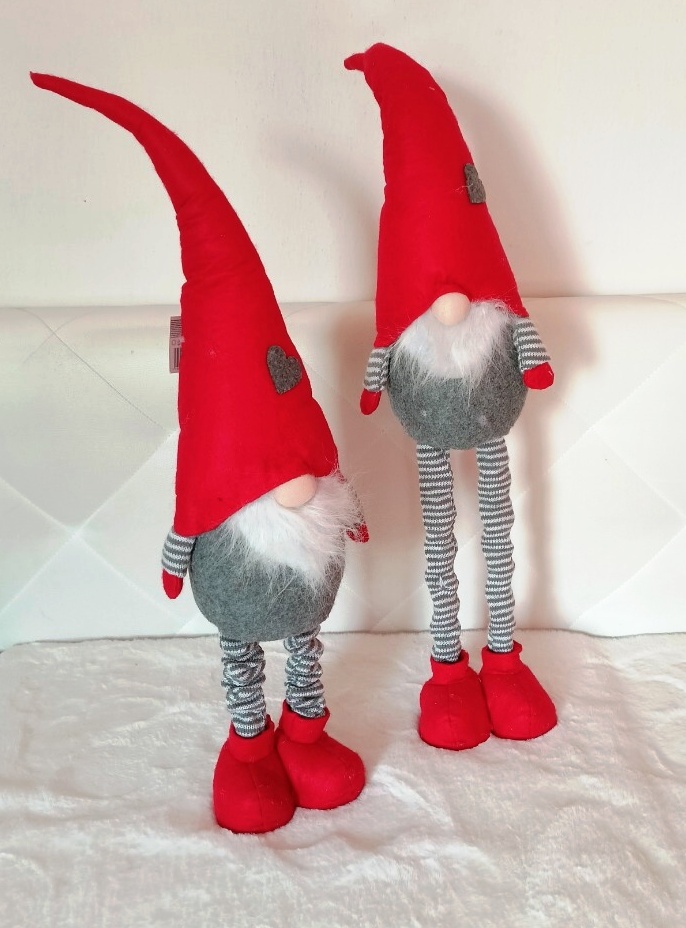 VELKÝ červený VÁNOČNÍ SKŘÍTEK - 65-87 cm - 1x