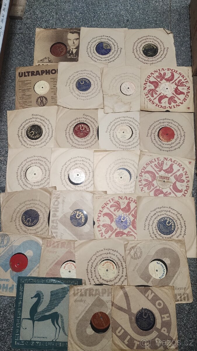 LP šelaky a LP desky a šelaky