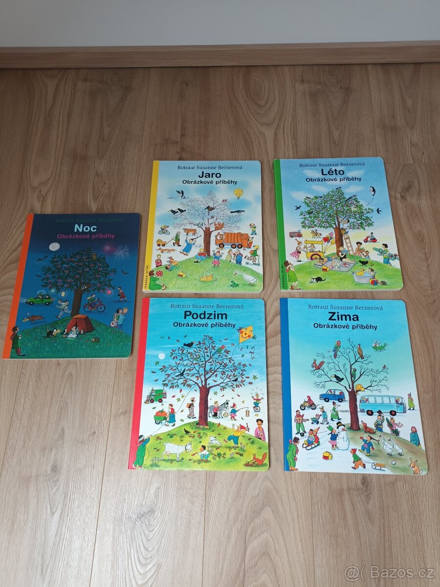Sada knih Obrázkové příběhy-Jaro,Léto,Podzim,Zima,Noc