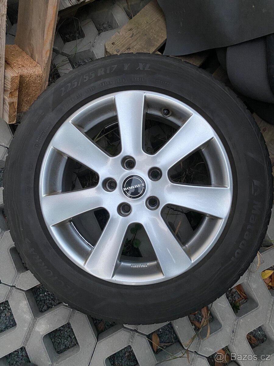 Alu kola 17” 5x120 a letní pneu 225/55/R17