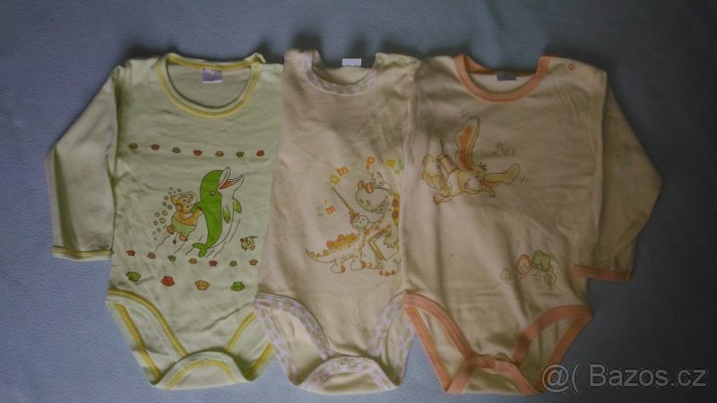 BoD01-92 Body s dlouhým rukávem 3 ks - vel.92