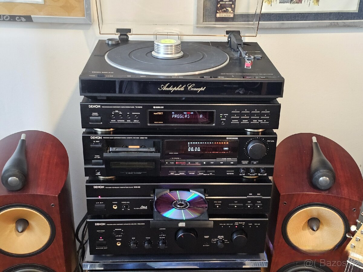 HIFi vež DENON gramofon, CD, MGF neohraná, parádní
