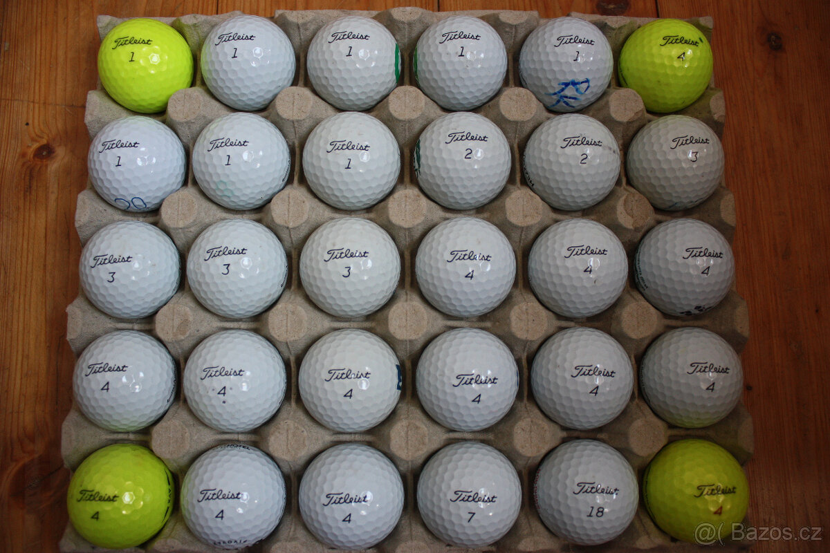 50 míčů TITLEIST Pro V1/Pro V1x - POSLEDNÍ MODELY - TOP STAV
