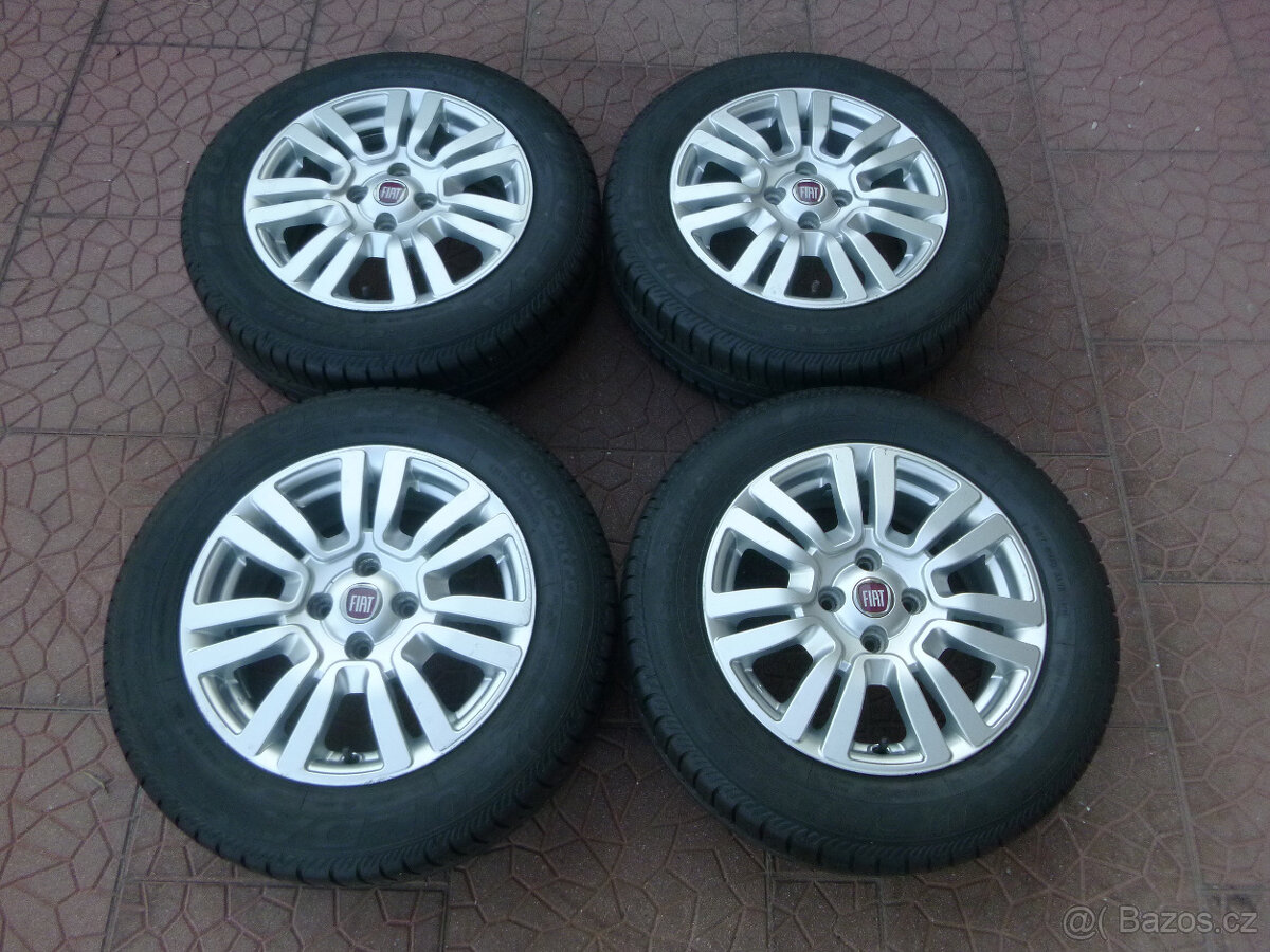 Letní sada ALU disky kola originál Fiat 4x100 6Jx15 ET43