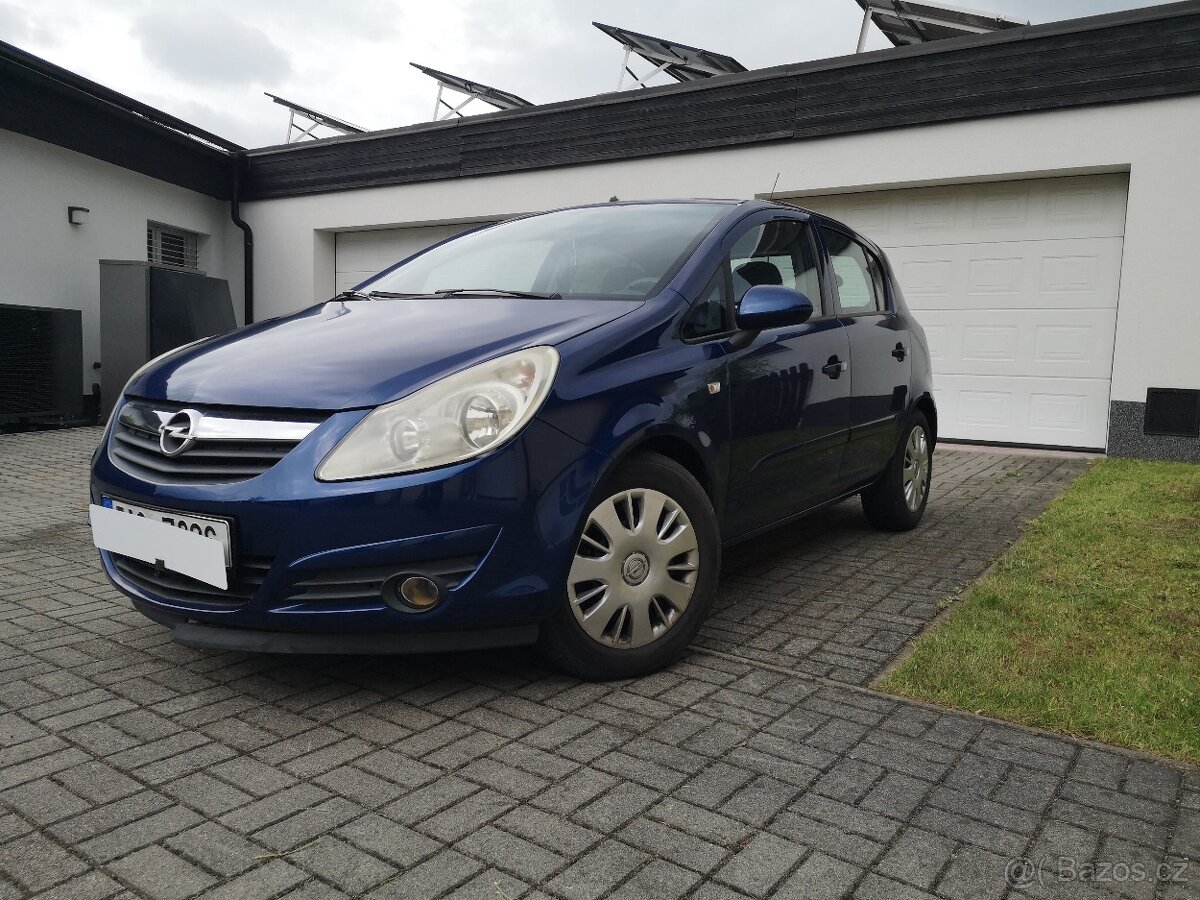 OPEL CORSA 1.3i BENZÍN 59KW KLIMATIZACE 87TIS.KM R.V.2007