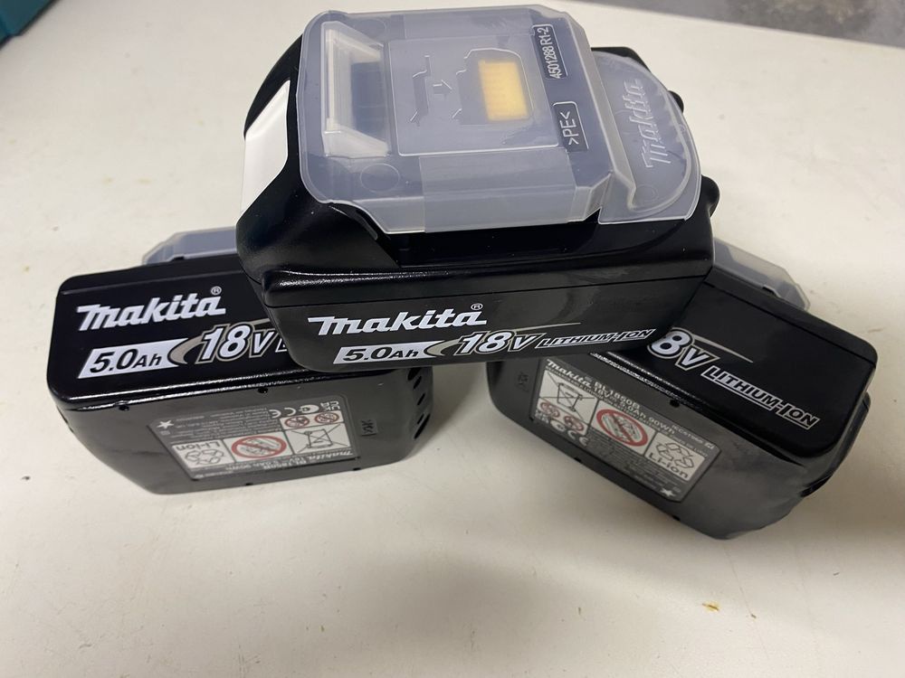 3 kusy nových AKu baterií Makita BL1850B 18V 5Ah