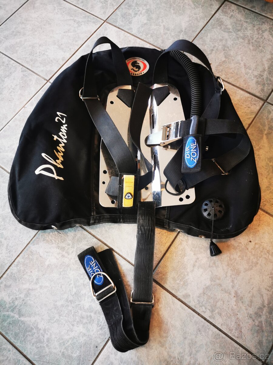 Křídlo Phantom 21 l + backplate ocel DIR