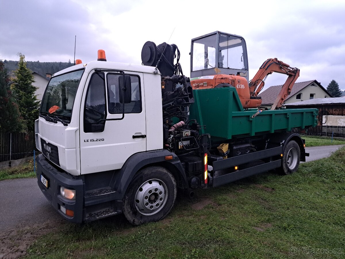 Prodám MAN 15.220 hákový nosič ruka Hiab