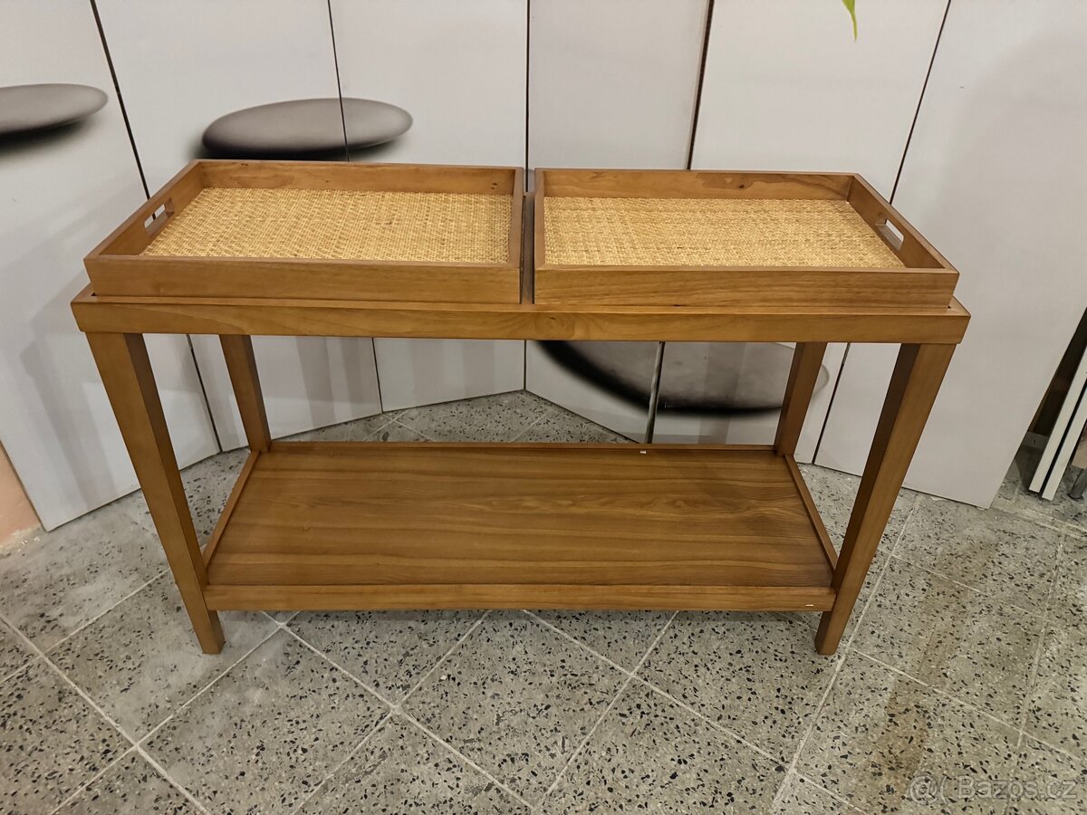 Krásný NOVÝ Dřevěný konzolový-servírovací stůl