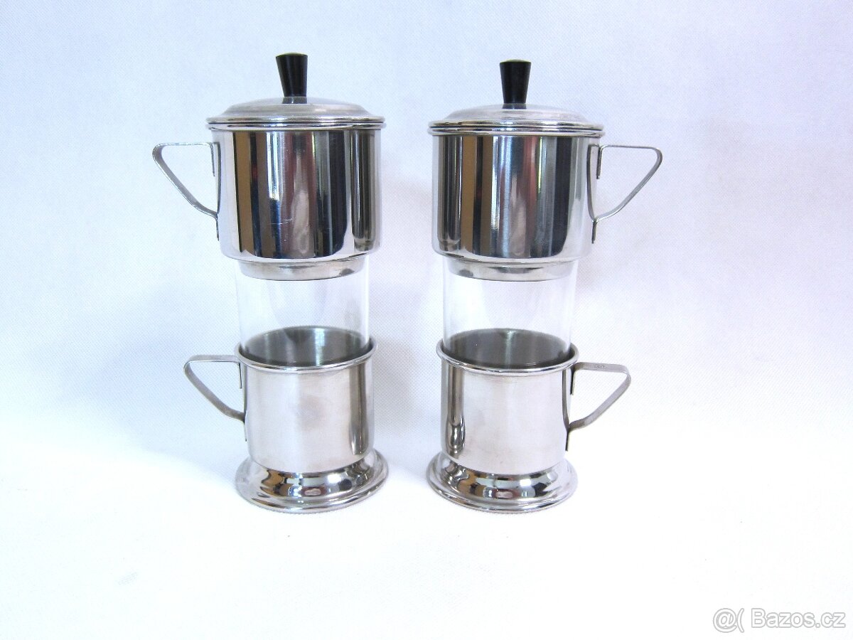 2x překapávač kávy či čaje ( french filter ) Sandrik nerez