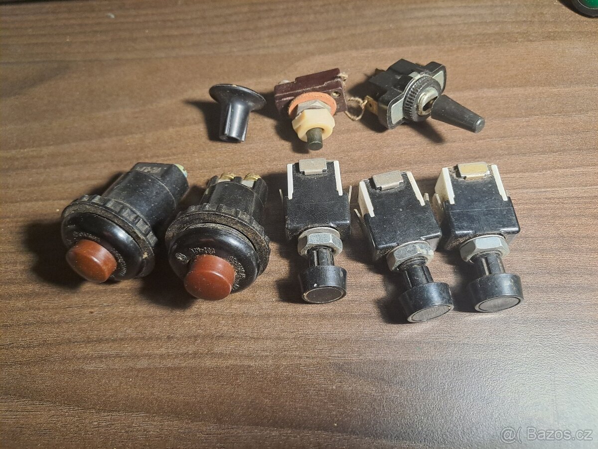 Spínače, vypínače tlačítka