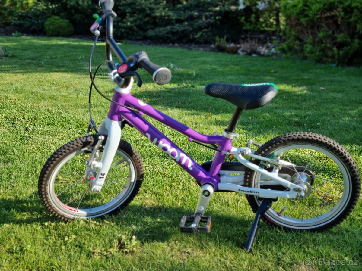 Dětské kolo Woom 2 fialová, perfektní stav