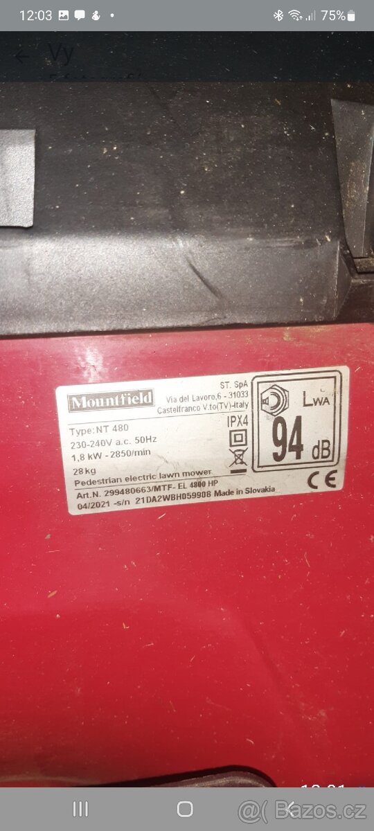 Sekačka Mountfield elektrická