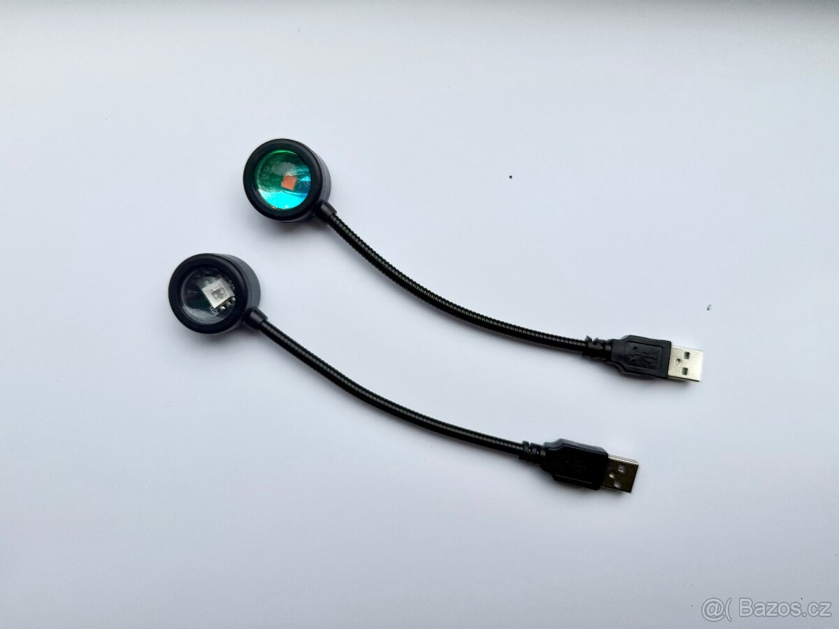 2x Barevná “sunset” lampička na USB