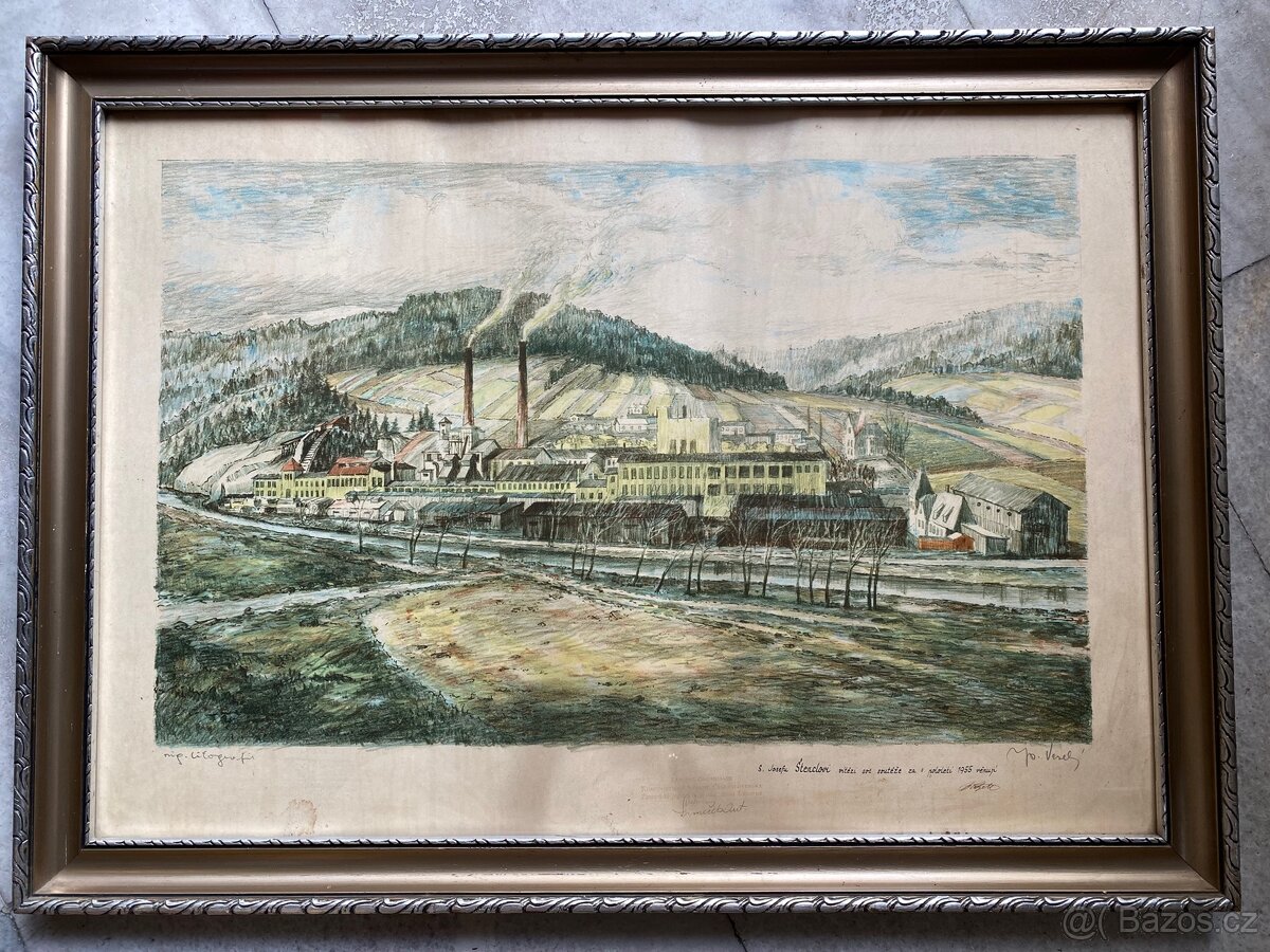 Obraz J.Veselý litografie