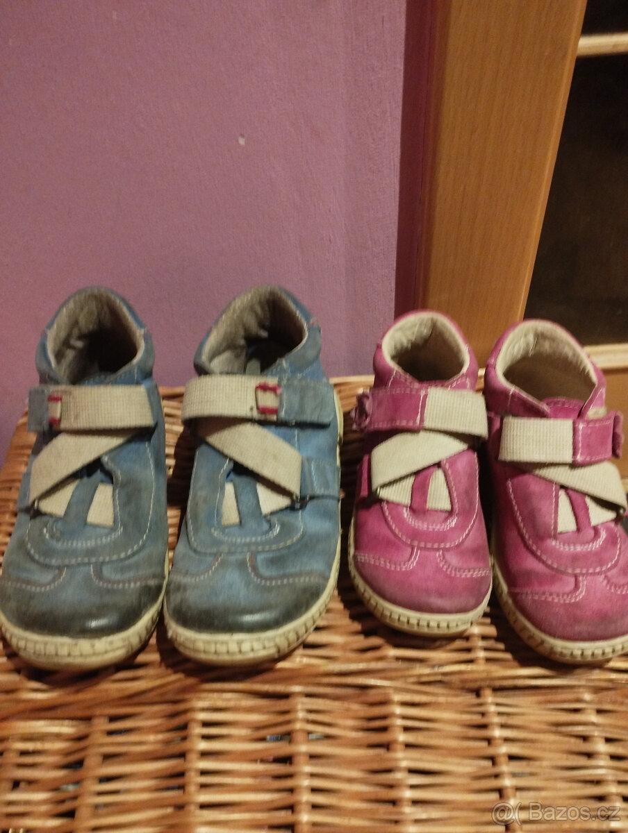 Dětské boty  Pegres vel. 27 mod. 100kč,  růž. vel. 22,