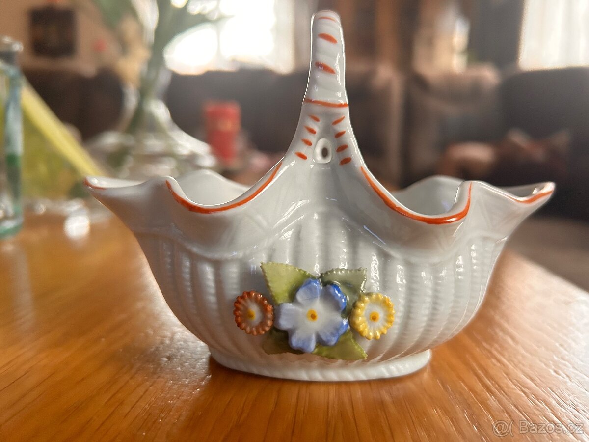 starožitný porcelánový košíček Made in GDR