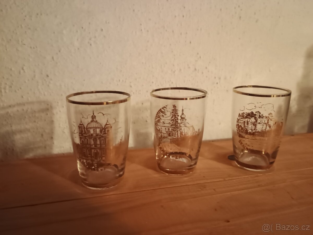 Retro skleničky mix 1