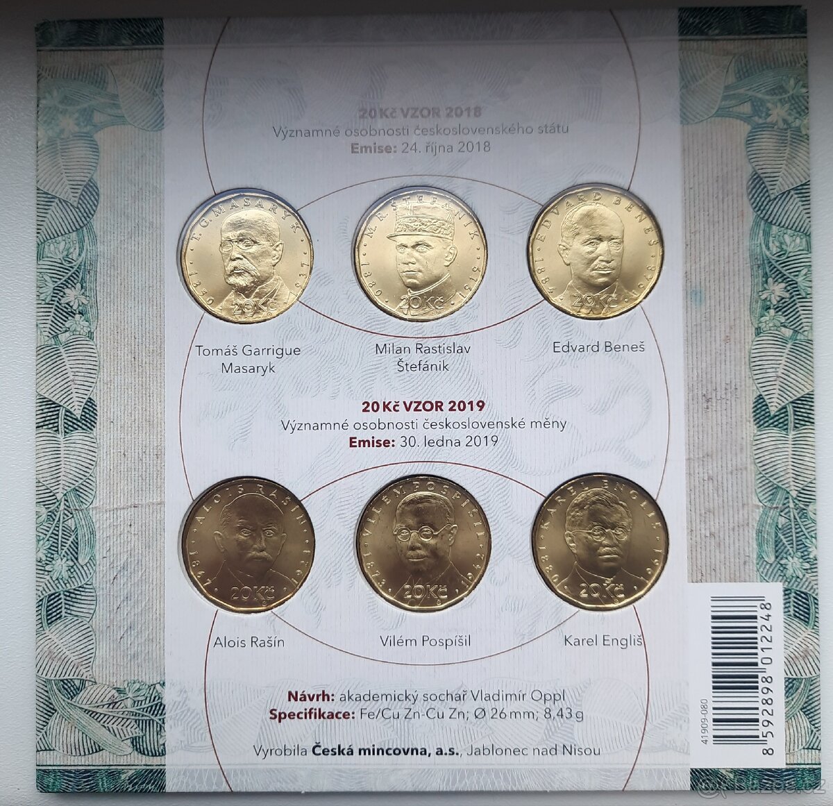 Sada mincí 20 korun 2018-2019