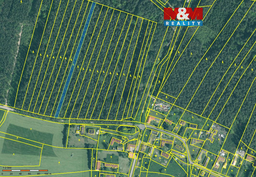 Prodej lesa, 2085 m², Dražíč