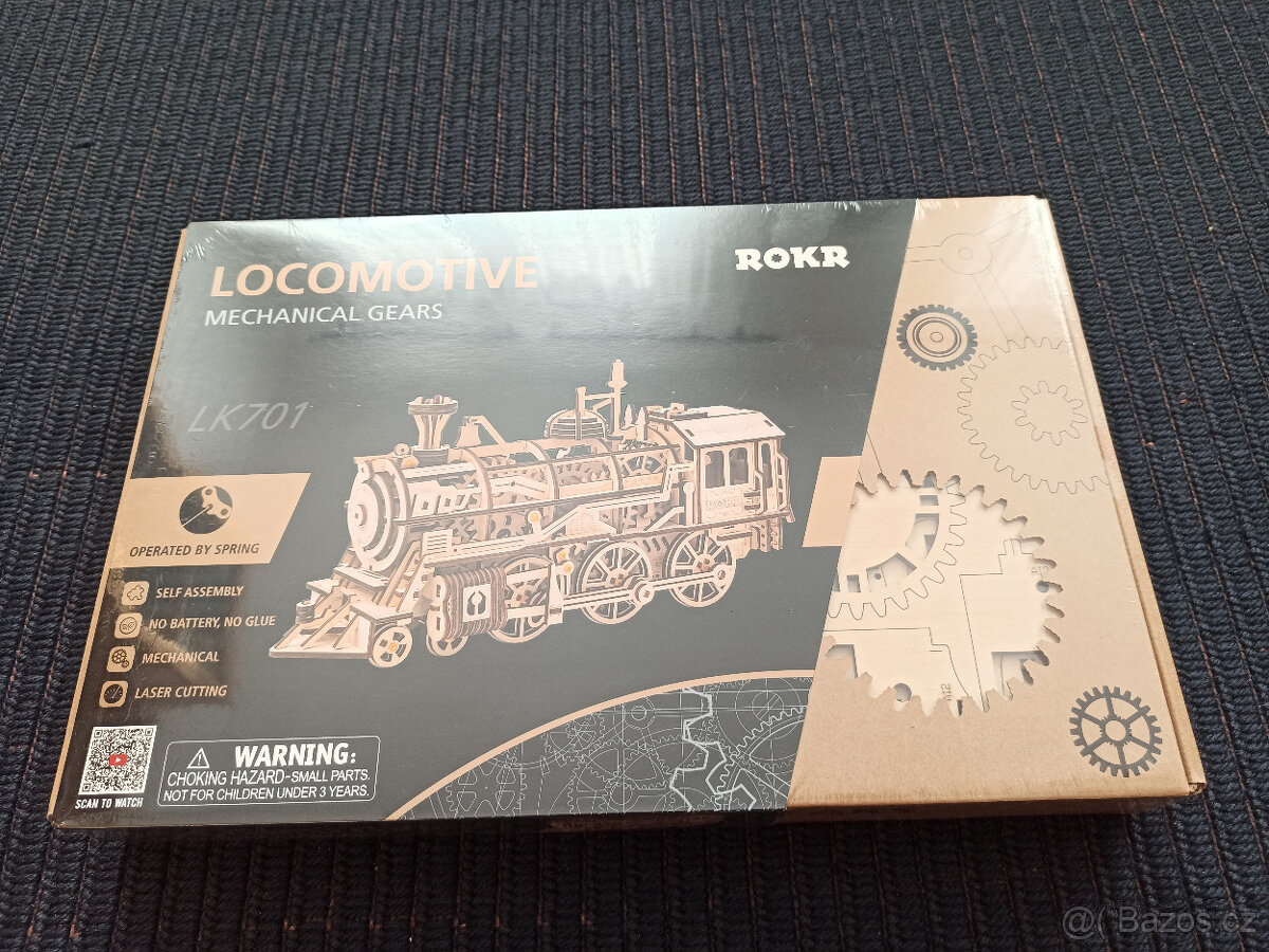 Rokr 3D dřevěné puzzle Lokomotiva