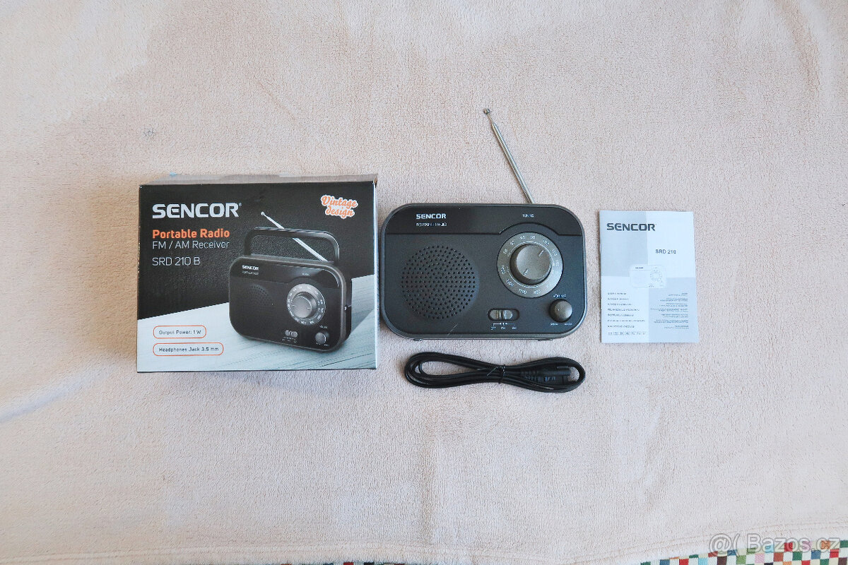 Radio Sencor, na síť i baterie