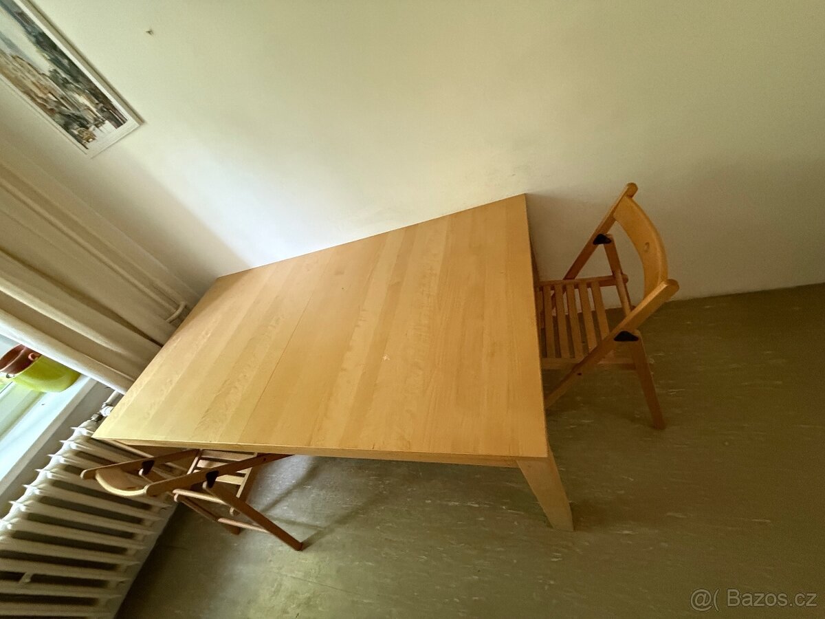 Rozkládací stůl Ikea Bjursta, světlá bříza,95x175/218/260