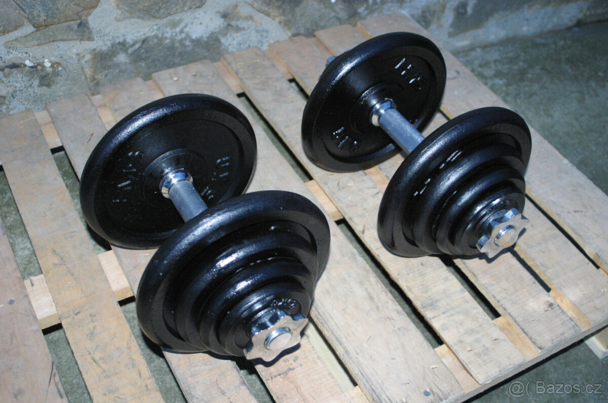 Jednoručky činky 2x21kg za 2990,-Kč