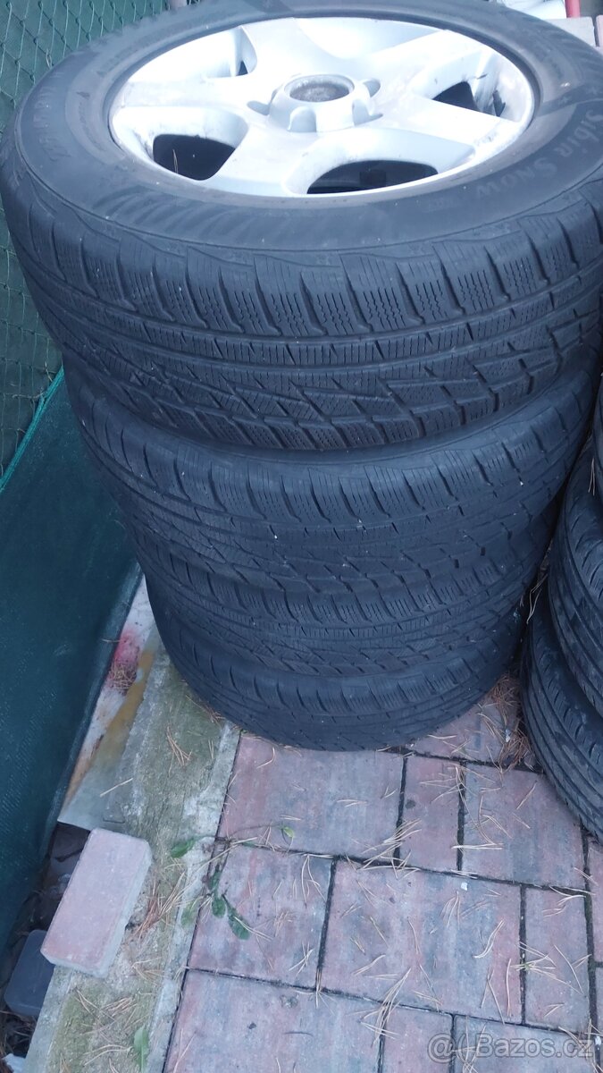 4x al kola 5x130 17 + pneu zimní 235/65 R17 -