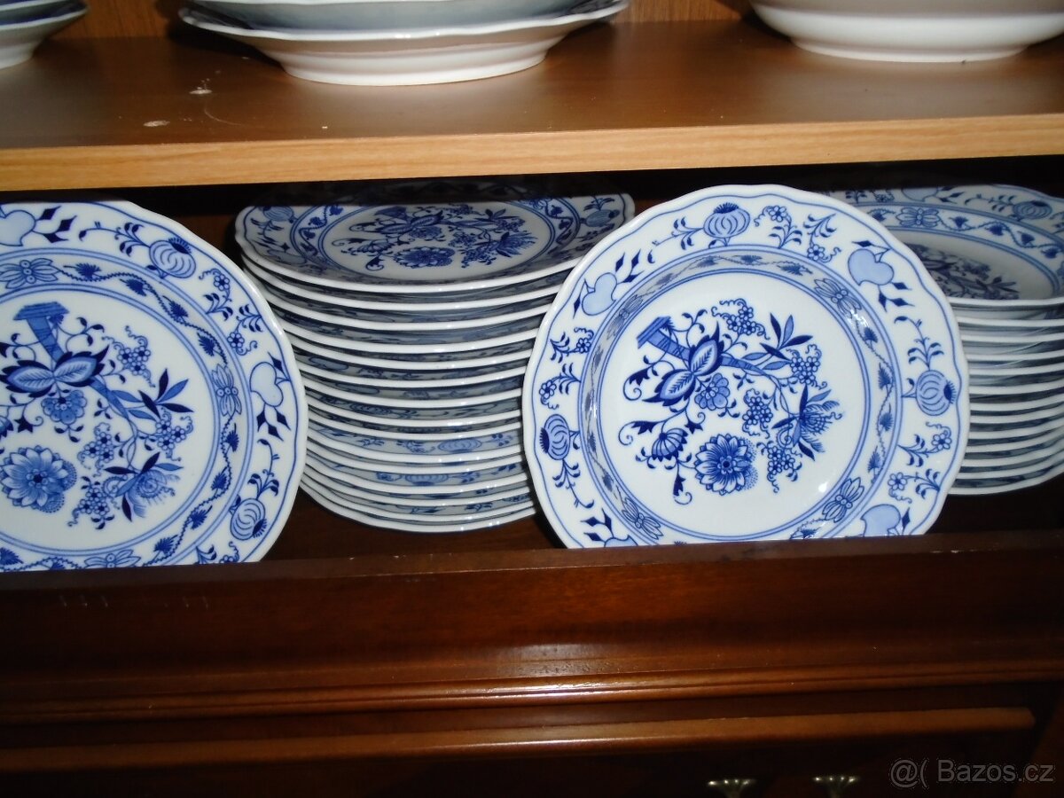 Cibulák Dubí talíř staré modré značení.
