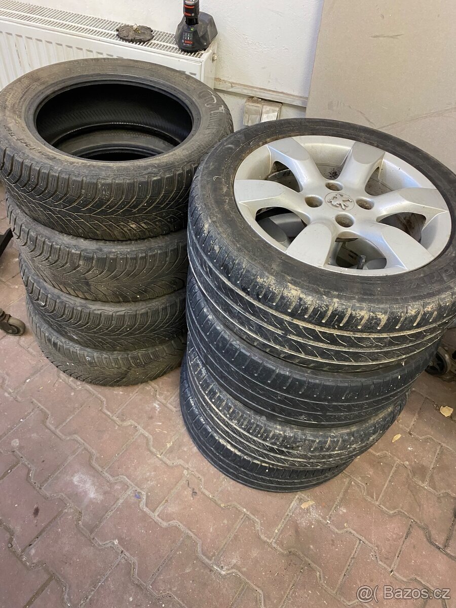 Litá ALU kola Peugeot 307,308 + zimní pneu 205/55R16
