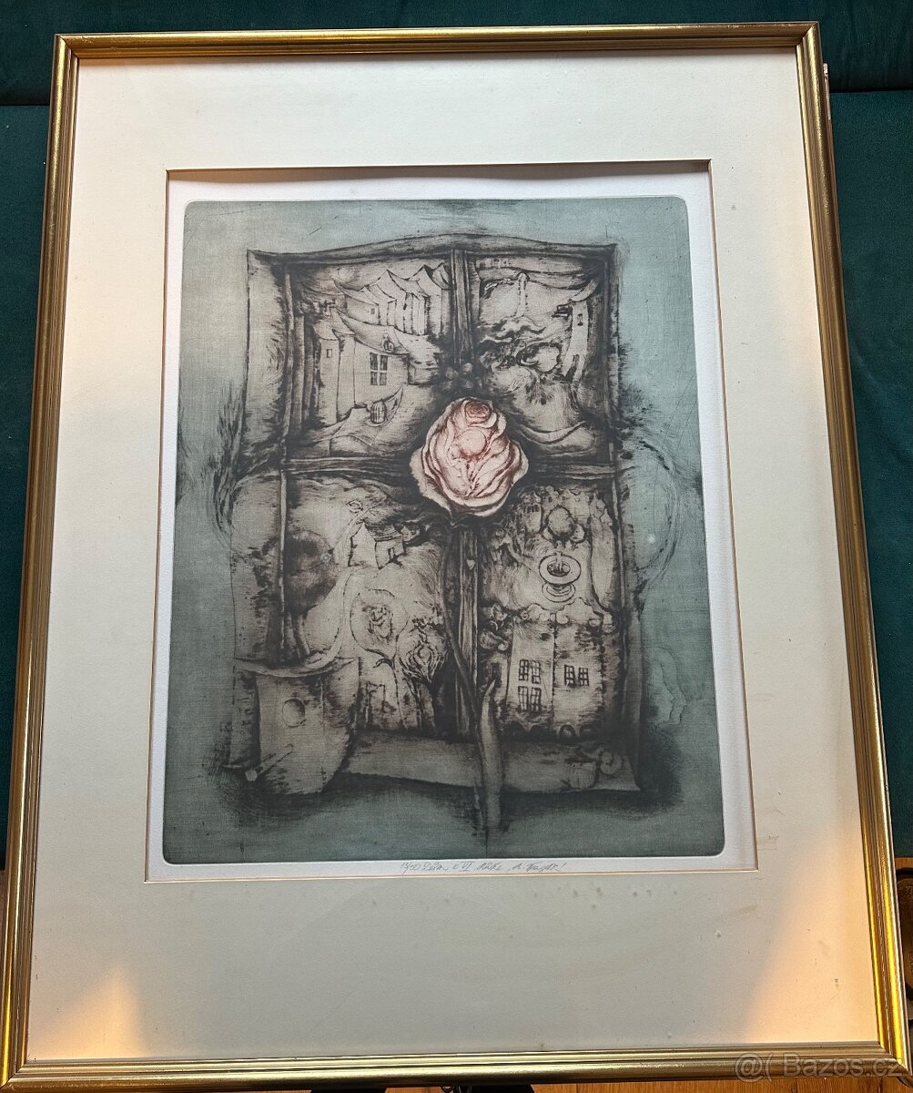 Obraz B. Waagenová Domy - Dům č.6 Růže