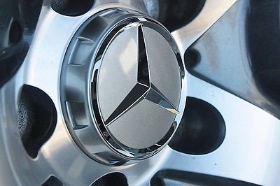 středové krytky Mercedes AMG 75mm černé stříbrné pokličky