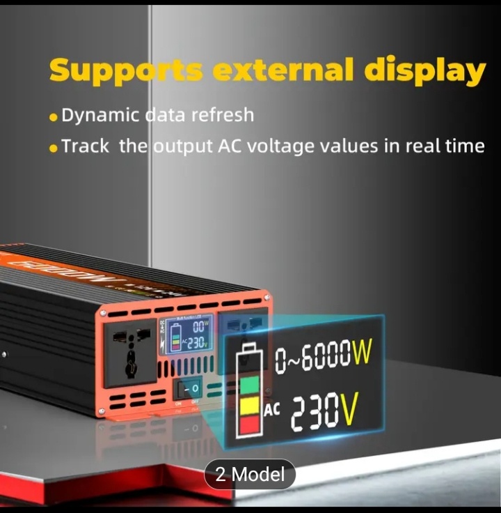 Měnič 12v na 230v 6000w