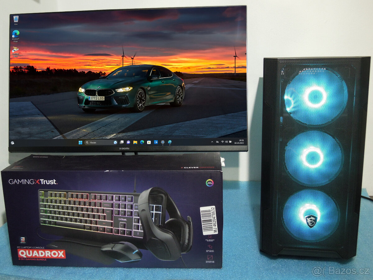 Herní PC MSI RGB Intel i5-12400 1TB SSD RTX 4060Ti 32GB