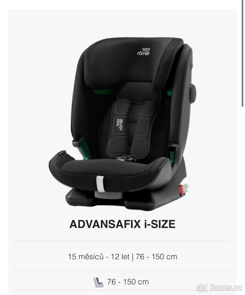 Britax Römer Advansafix i-Size – autosedačka 76–150 cm (9–36