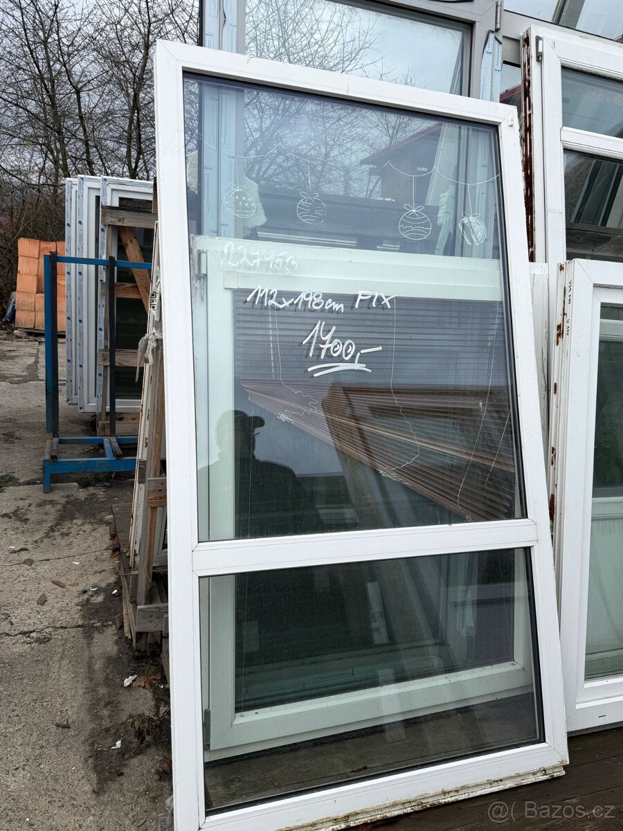 okno plastové FIX 112x198cm bílé