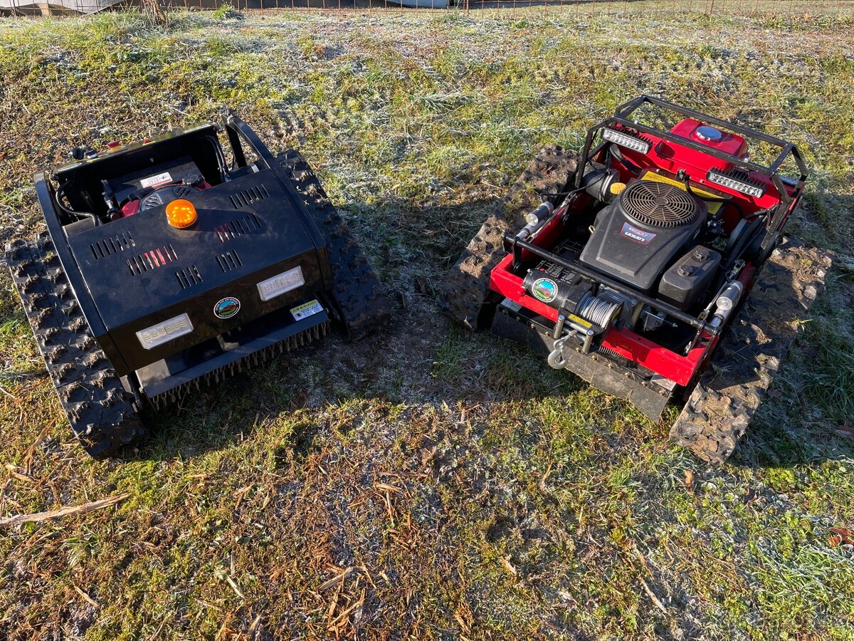 Svahová pasová sekačka – dálkové ovládání