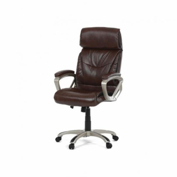 Kancelářské křeslo, hnědá ekokůže, KA-Y284 BR