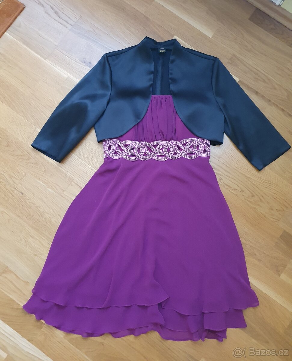 Společenské krátké šaty s bolerkem