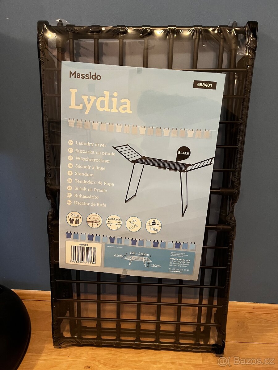 Teleskopický sušák na prádlo černý nový