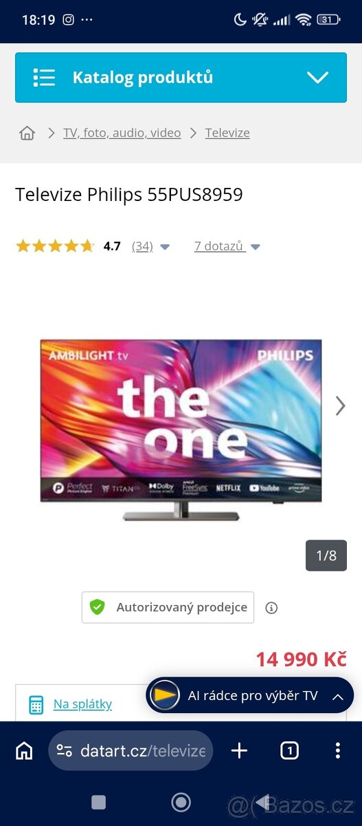 Televize philips 55 4k