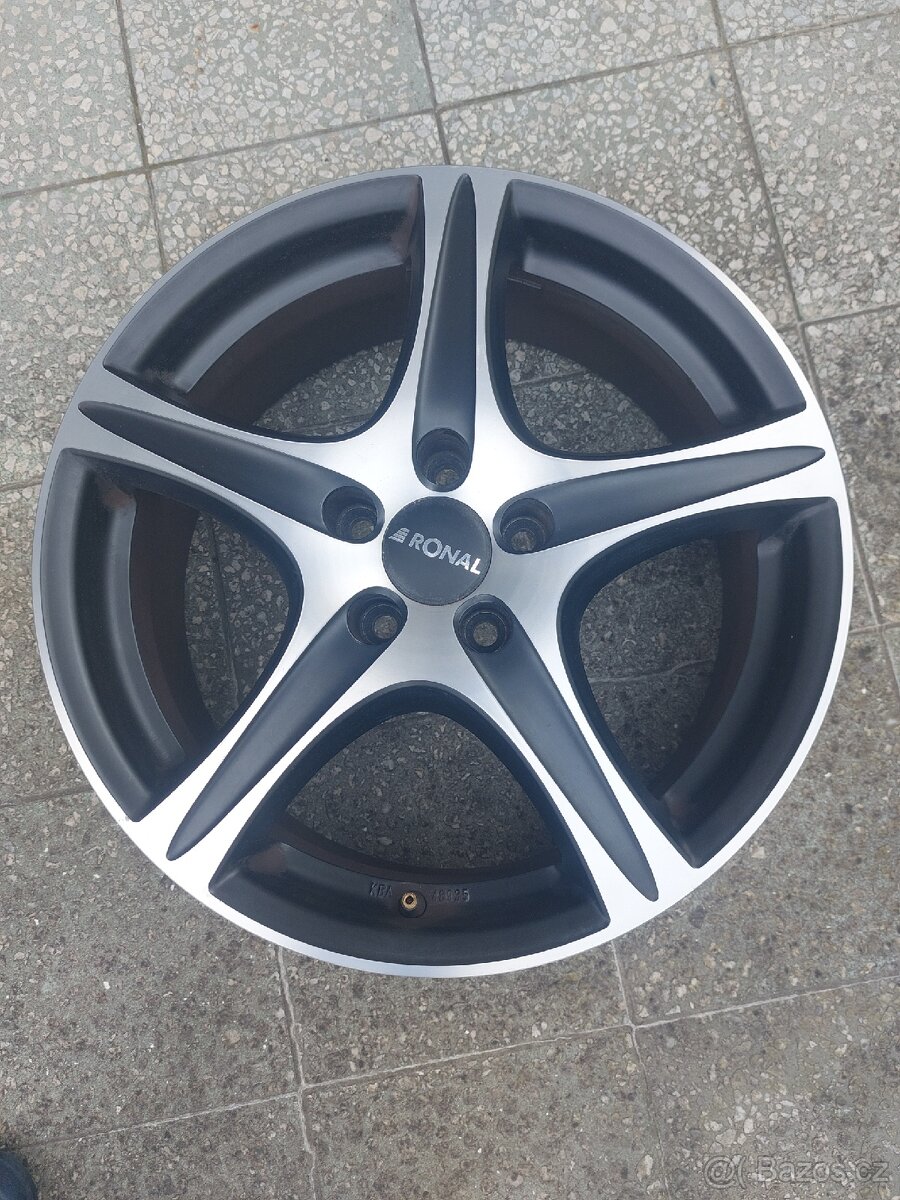 4x Alu kola Ronal 7x17, ET 50, cerny lesteny