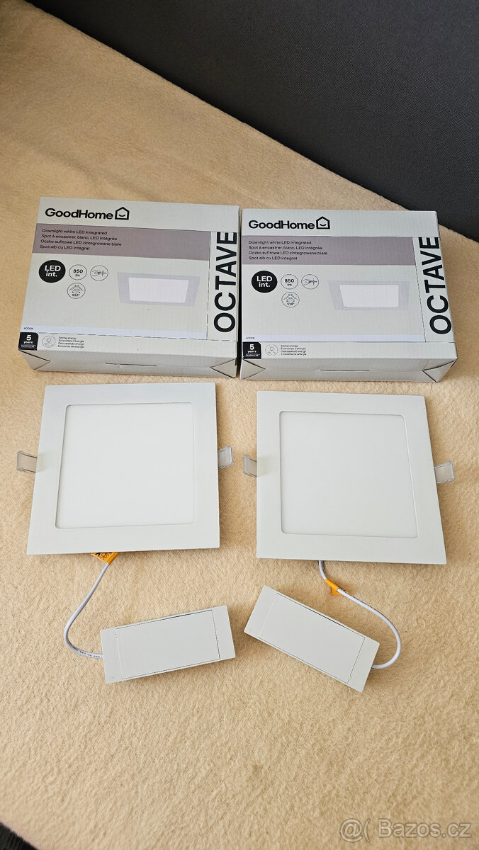 LED svítidla s bílým rámečkem 350l 4000k nové 2ks